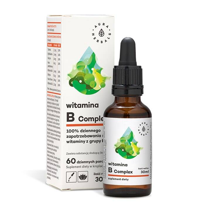 AURA HERBALS Complejo vitamínico B (30 ml / 1 fl. oz.) - Nuvalia