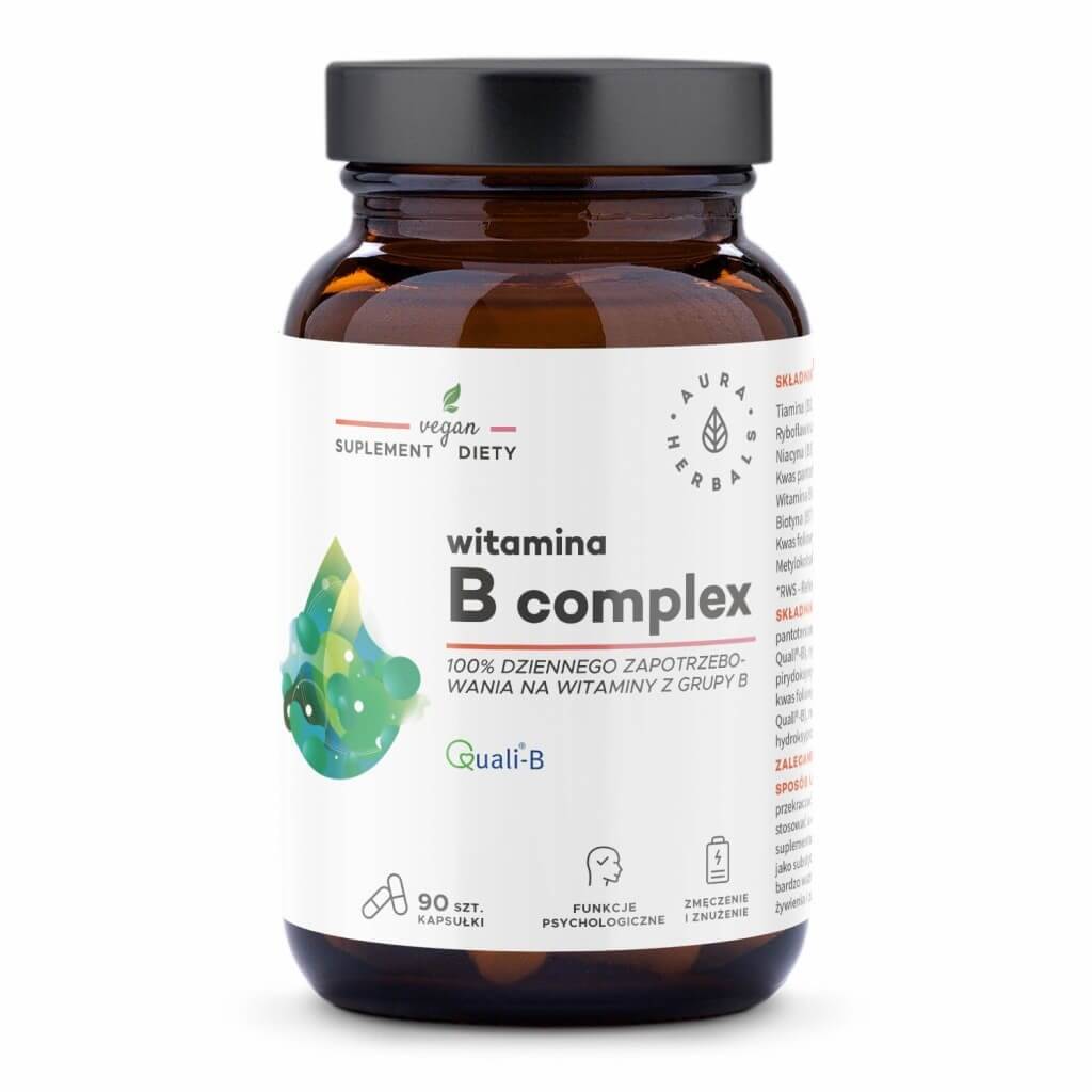 AURA HERBALS Complejo vitamínico B (90 cápsulas) - Nuvalia