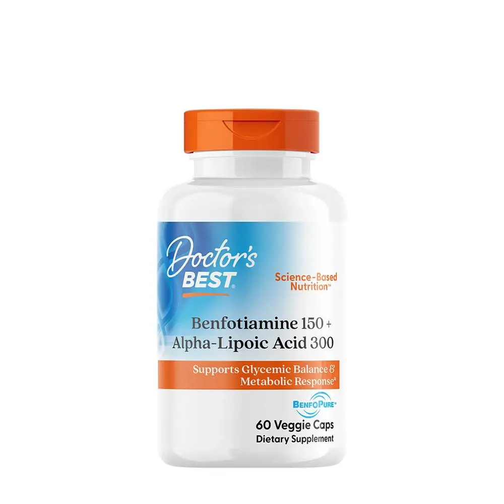 Benfotiamina 150 + Ácido alfa-lipoico 300 - 60 cápsulas vegetales - Nuvalia