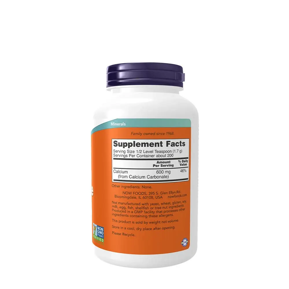 Polvo de Carbonato de Calcio - NOW Foods - 340 g (12 oz) - Imagen 2