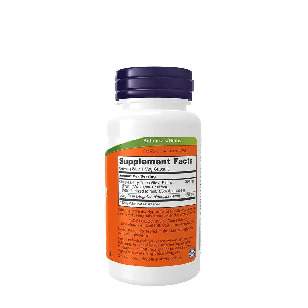 Extracto de Vitex Agnus-castus 300 mg - NOW Foods - 90 Cápsulas Vegetales - Imagen 2