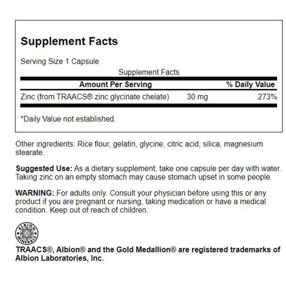 Zinc Quelado, 30mg – 90 cápsulas - Imagen 3
