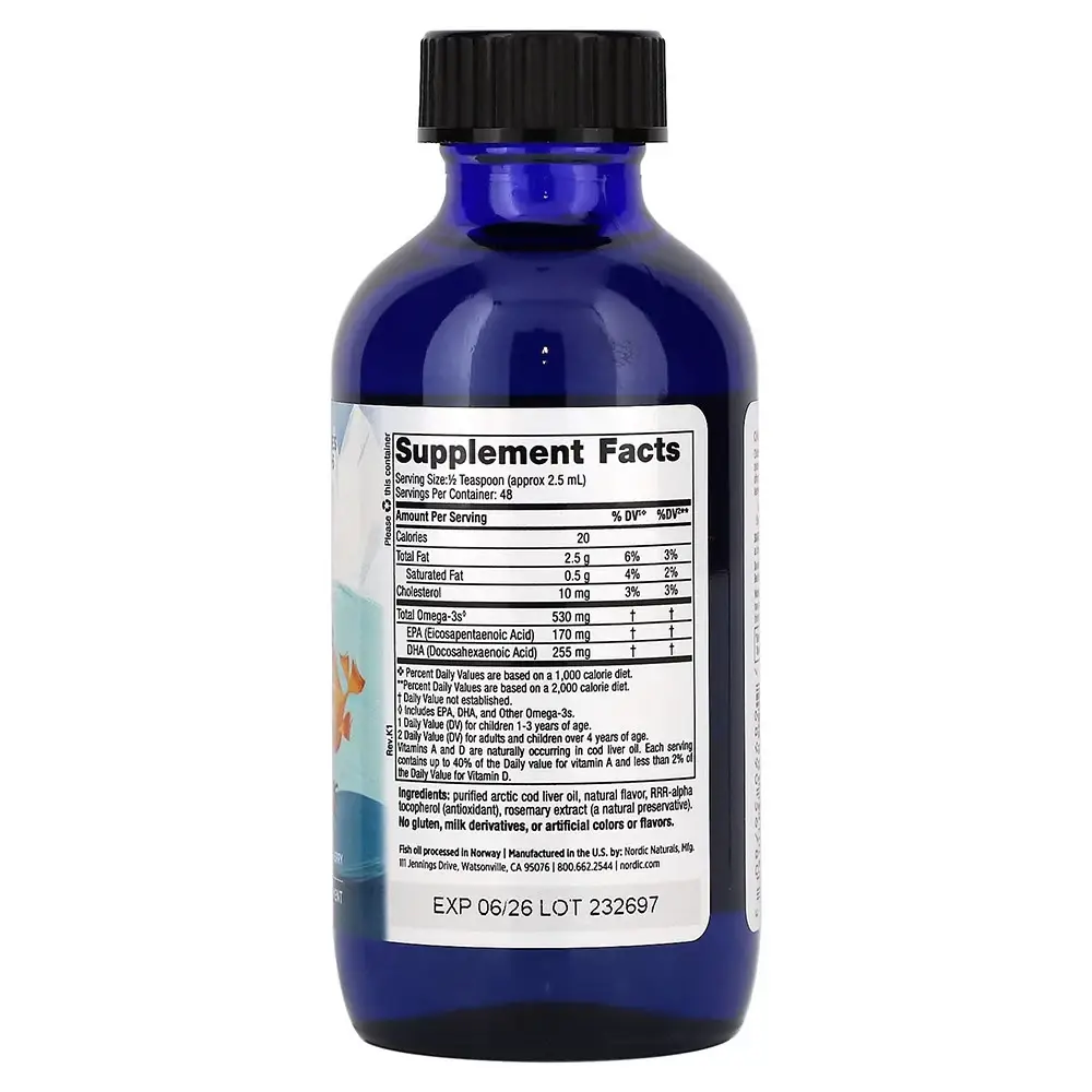 530 mg de omega-3 con sabor a fresa (EAN 768990891281) - 119 ml. - Nuvalia