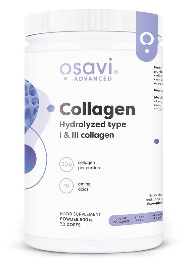 Péptidos de colágeno — hidrolizados de tipo 1 y 3 — 600 g — Nuvalia