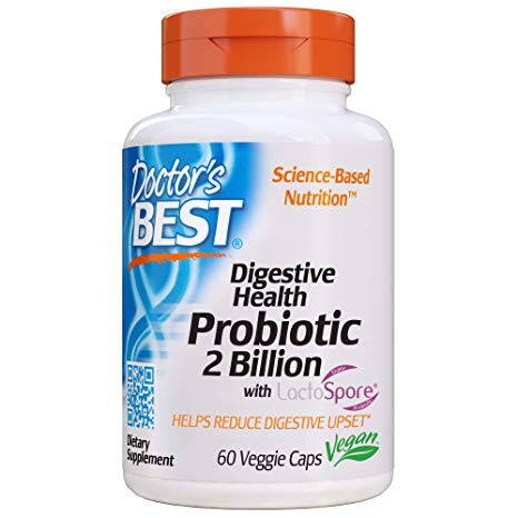 Probiótico para la salud digestiva, 2.000 millones de bacterias vivas con LactoSpore - 60 cápsulas vegetales - Nuvalia