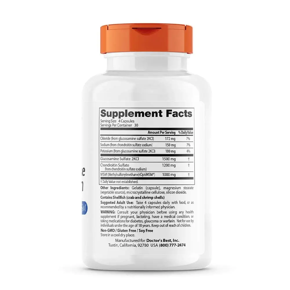 Glucosamine Condroitina MSM con OptiMSM – 120 cápsulas - Imagen 2