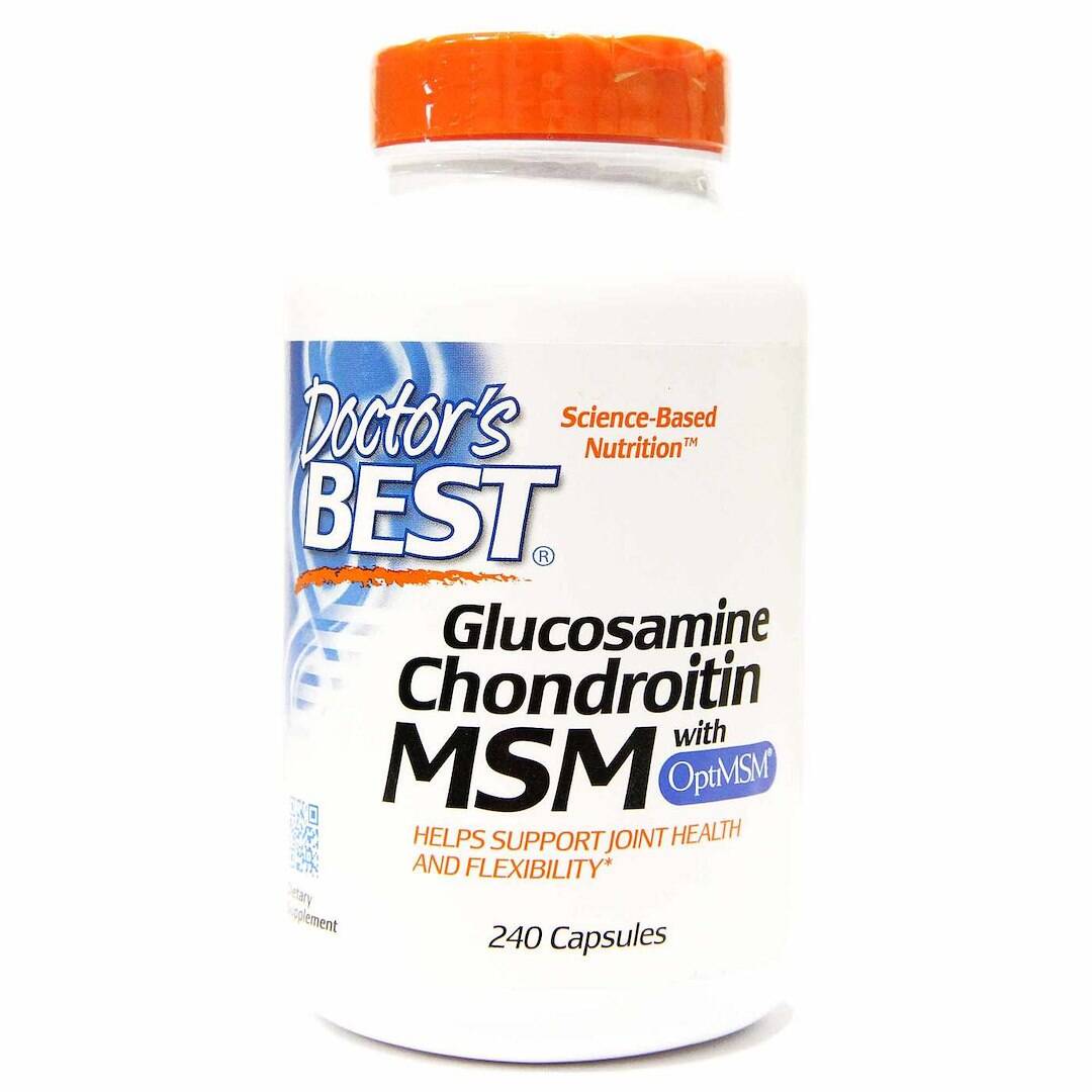 Glucosamina, condroitina y MSM con OptiMSM - 240 cápsulas - Nuvalia