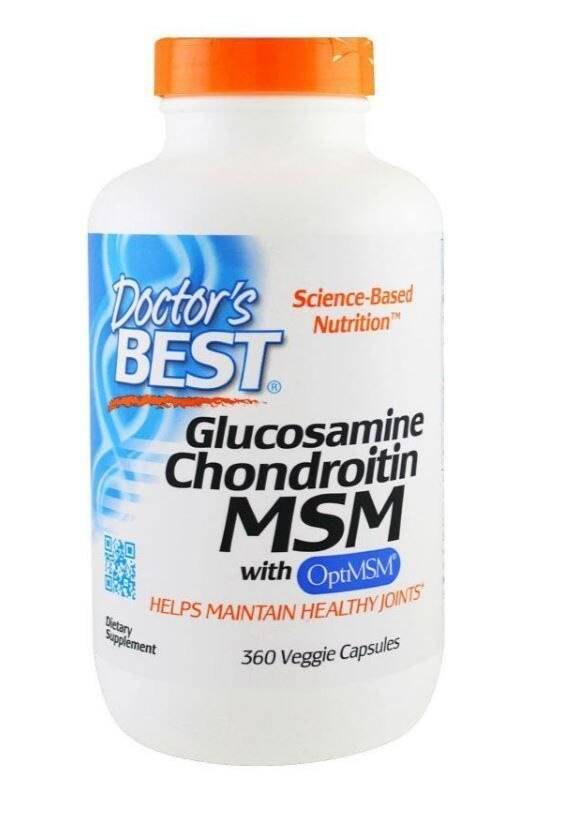 Glucosamina, condroitina y MSM con OptiMSM - 360 cápsulas - Nuvalia