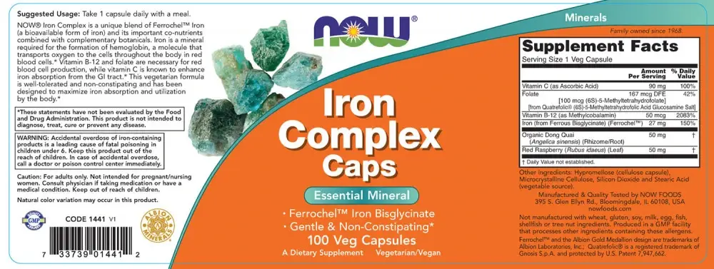 Iron Complex Cápsulas – 100 vcaps - Imagen 2