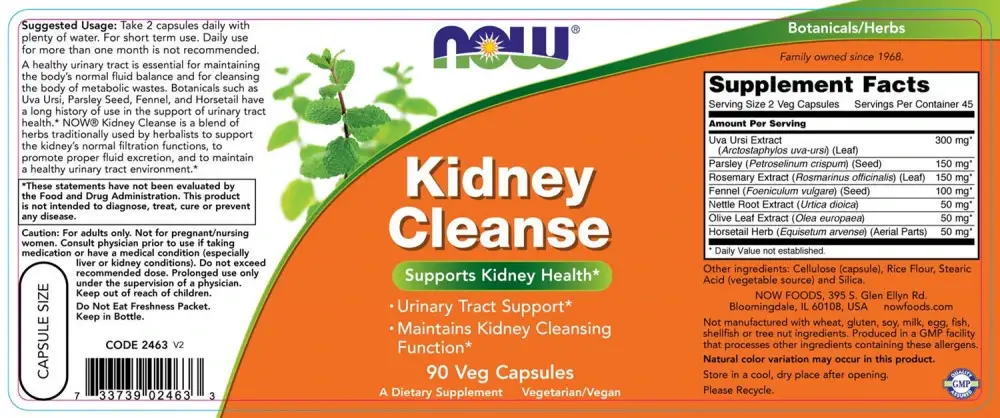 Kidney Cleanse – 90 cápsulas vegetales - Imagen 2