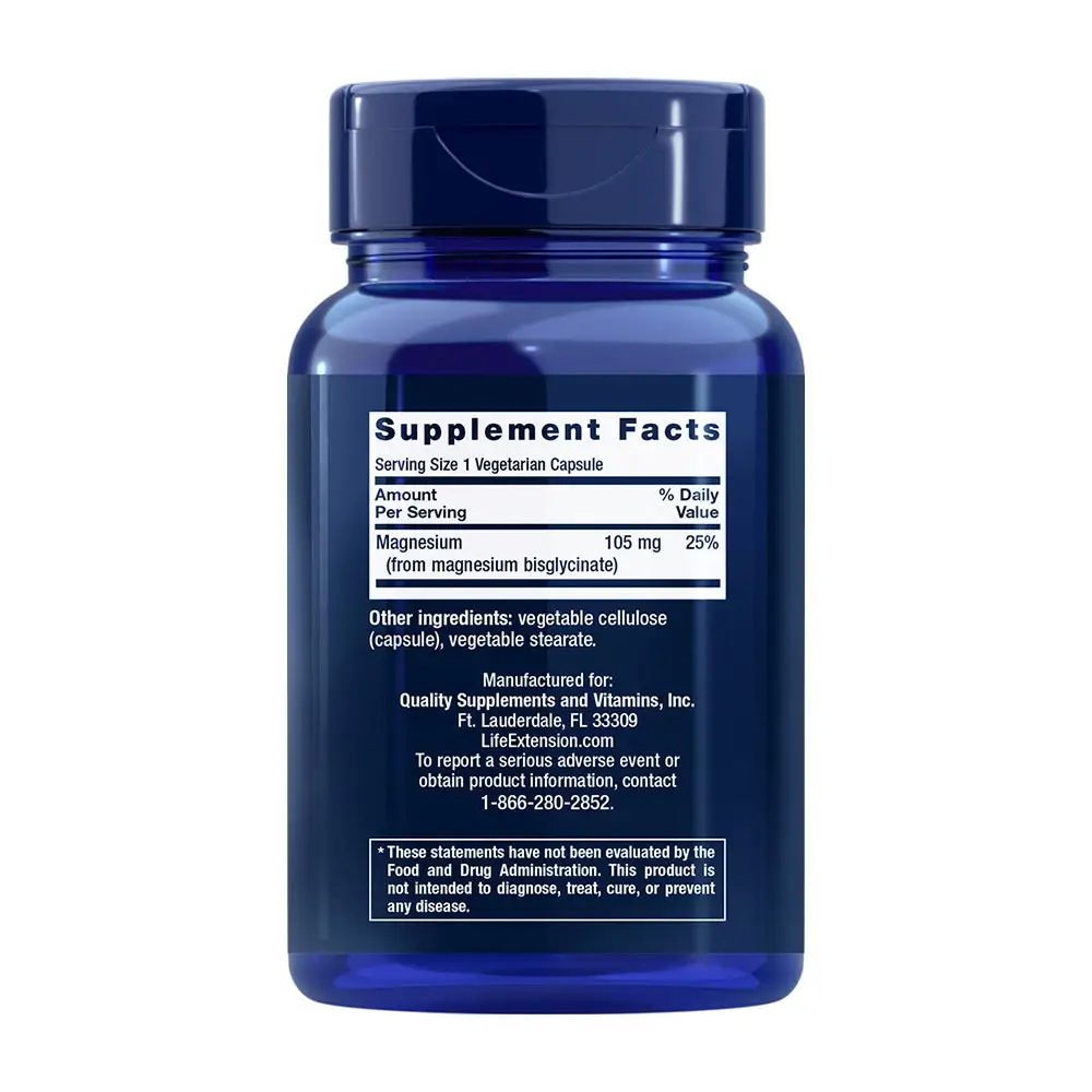 Life Extension Magnesium Glycinate (90 Cápsulas) - Imagen 2