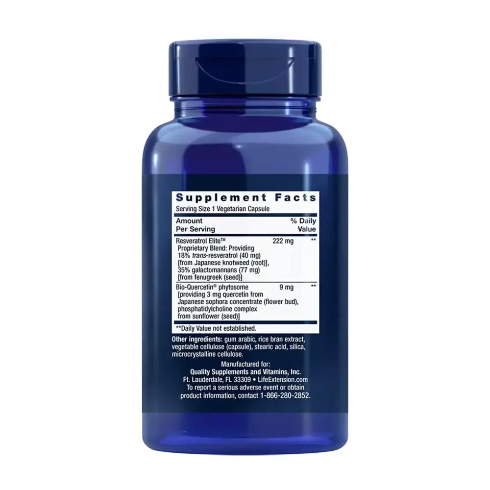 Life Extension – Optimized Resveratrol Elite™ (60 Cápsulas Vegetales) - Imagen 2