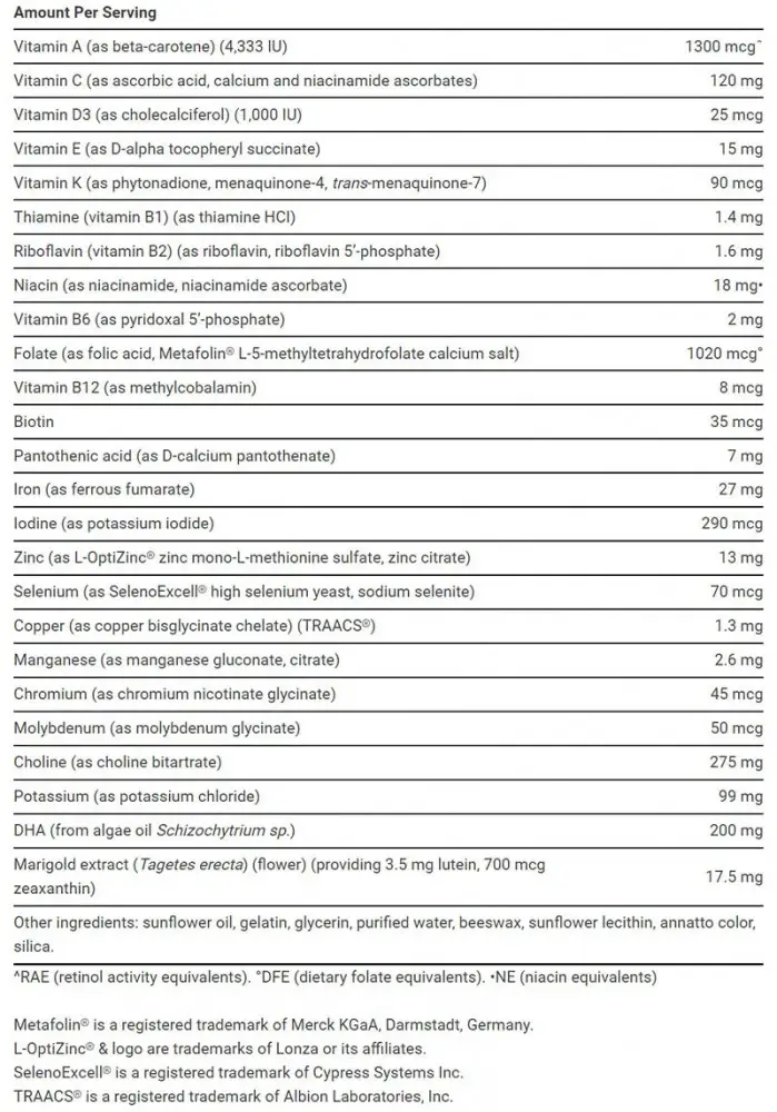 Life Extension – Prenatal Advantage (120 Cápsulas Blandas) - Imagen 2