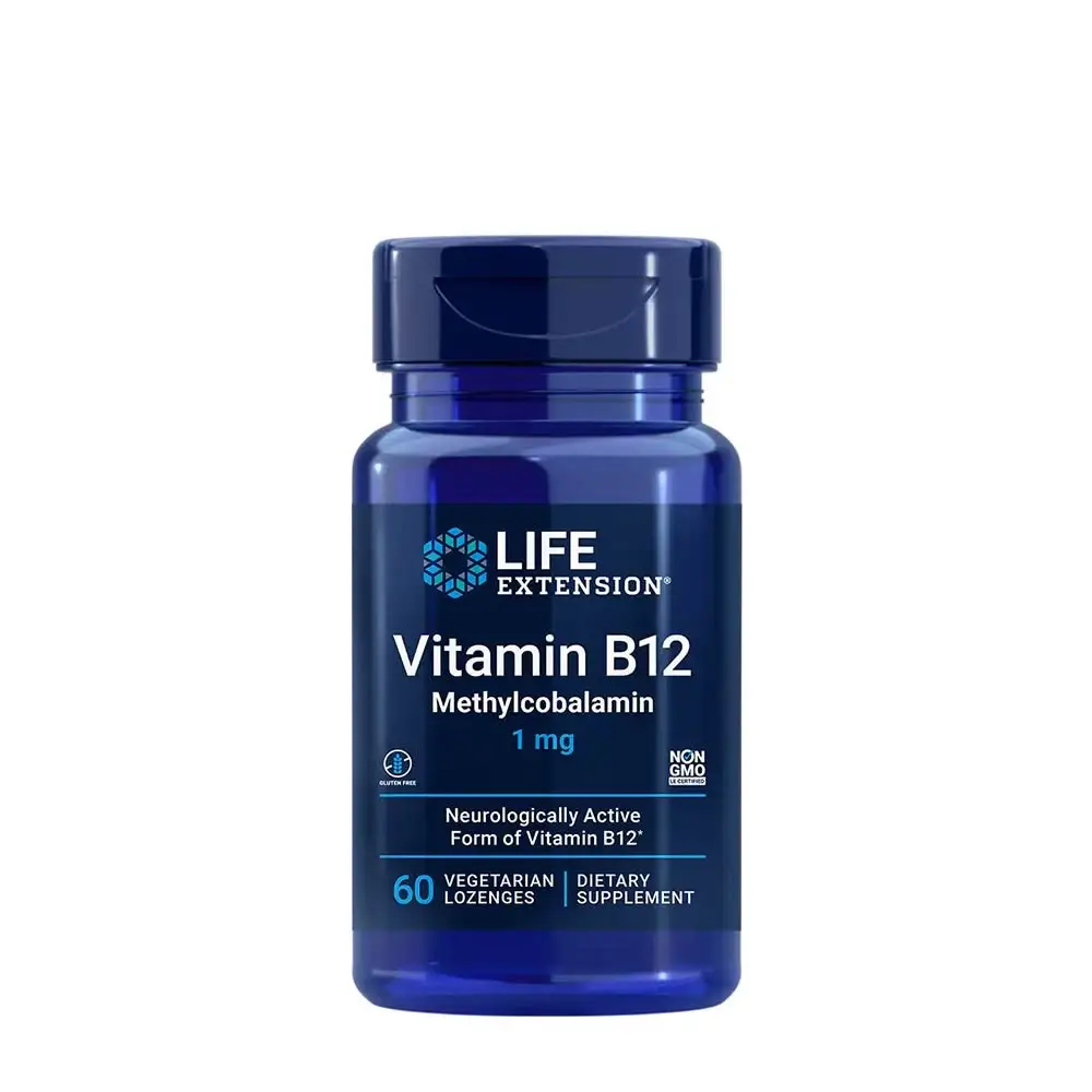 Life Extension - Vitamina B12 (metilcobalamina) 1 mg (60 pastillas) - Nuvalia