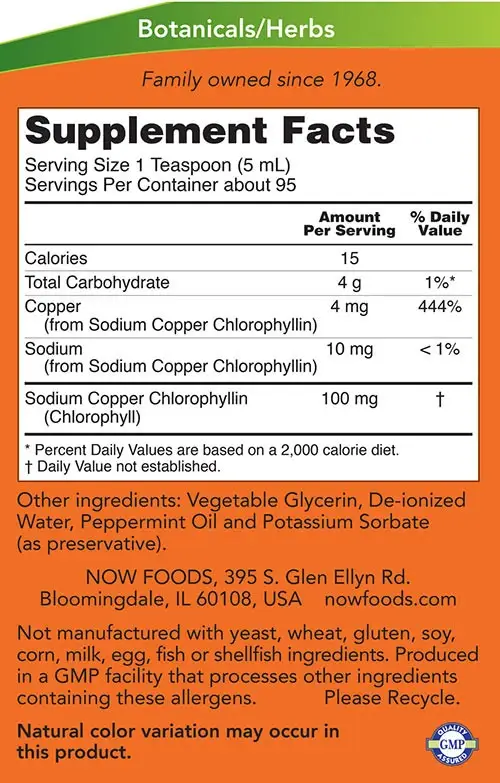 Chlorophila Líquida - NOW Foods - 16 fl oz (473 ml) - Imagen 2