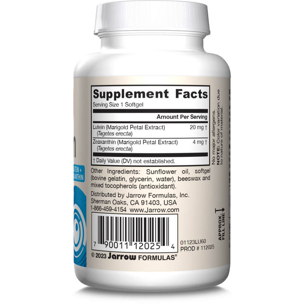 Lutein, 20mg – 60 cápsulas blandas - Imagen 3