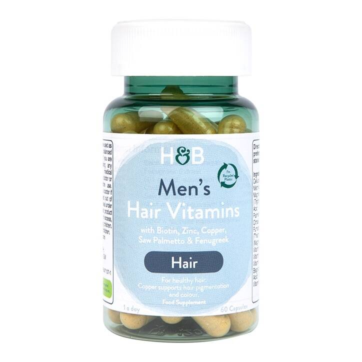 Vitaminas para el cabello de hombre - 60 cápsulas - Nuvalia