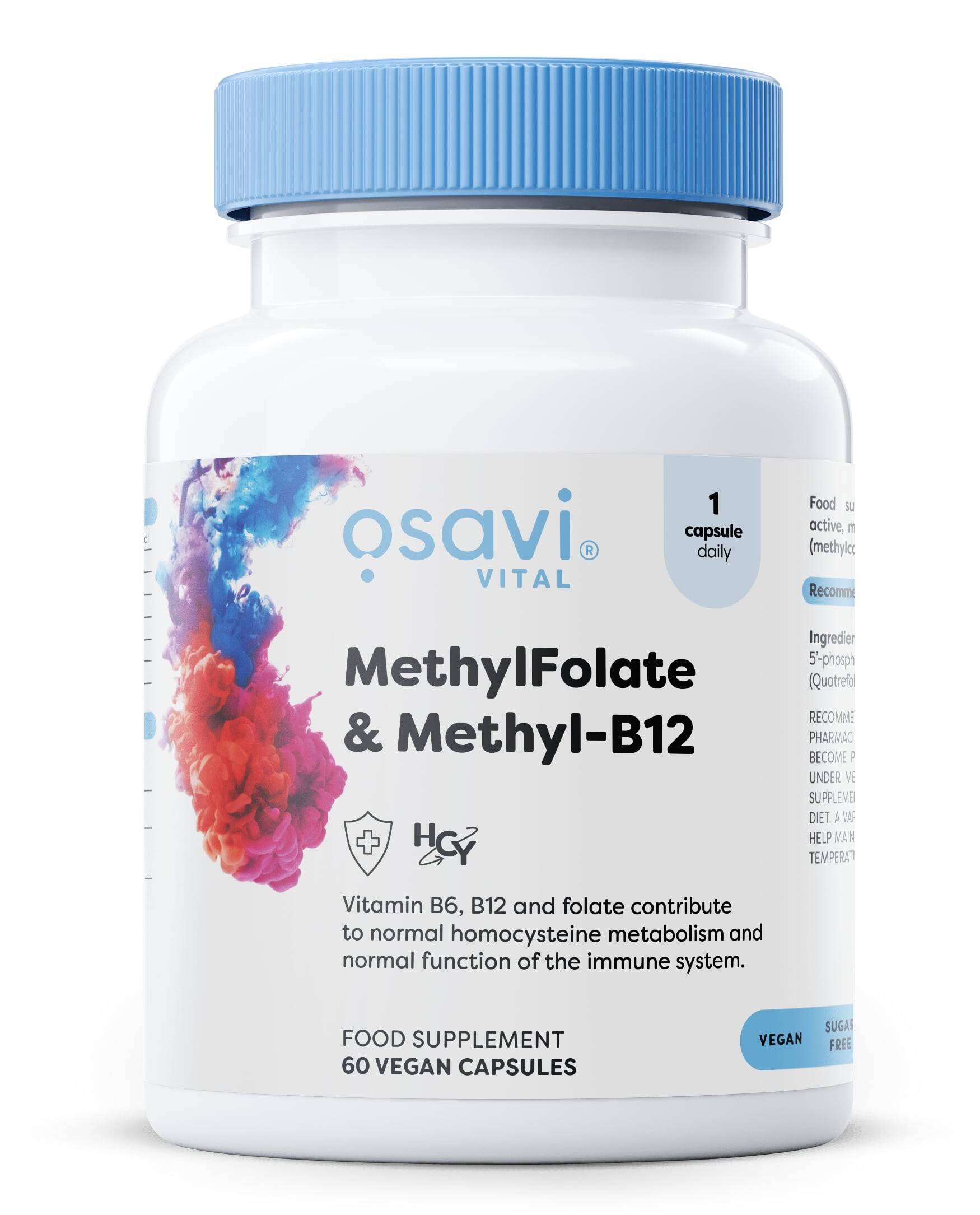 Metilfolato y metil-B12 - 60 cápsulas veganas - Nuvalia