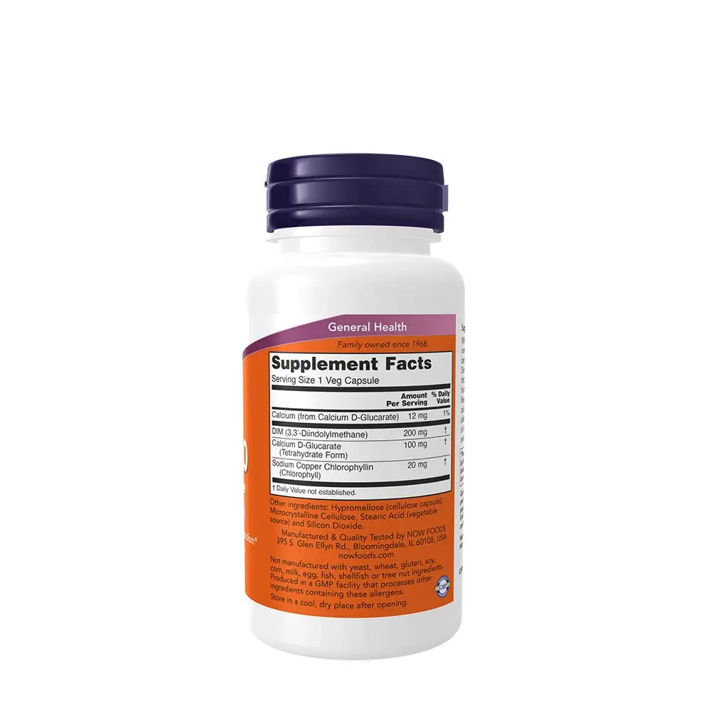 NOW – DIM 200 Diindolylmethane – 90 cápsulas vegetales - Imagen 2