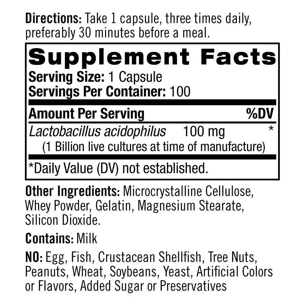 Natrol Acidophilus Probiotic (100 Cápsulas) - Imagen 4