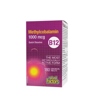 Natural Factors B12 Methylcobalamin 1000 mcg (180 Tablets) - Nuvalia