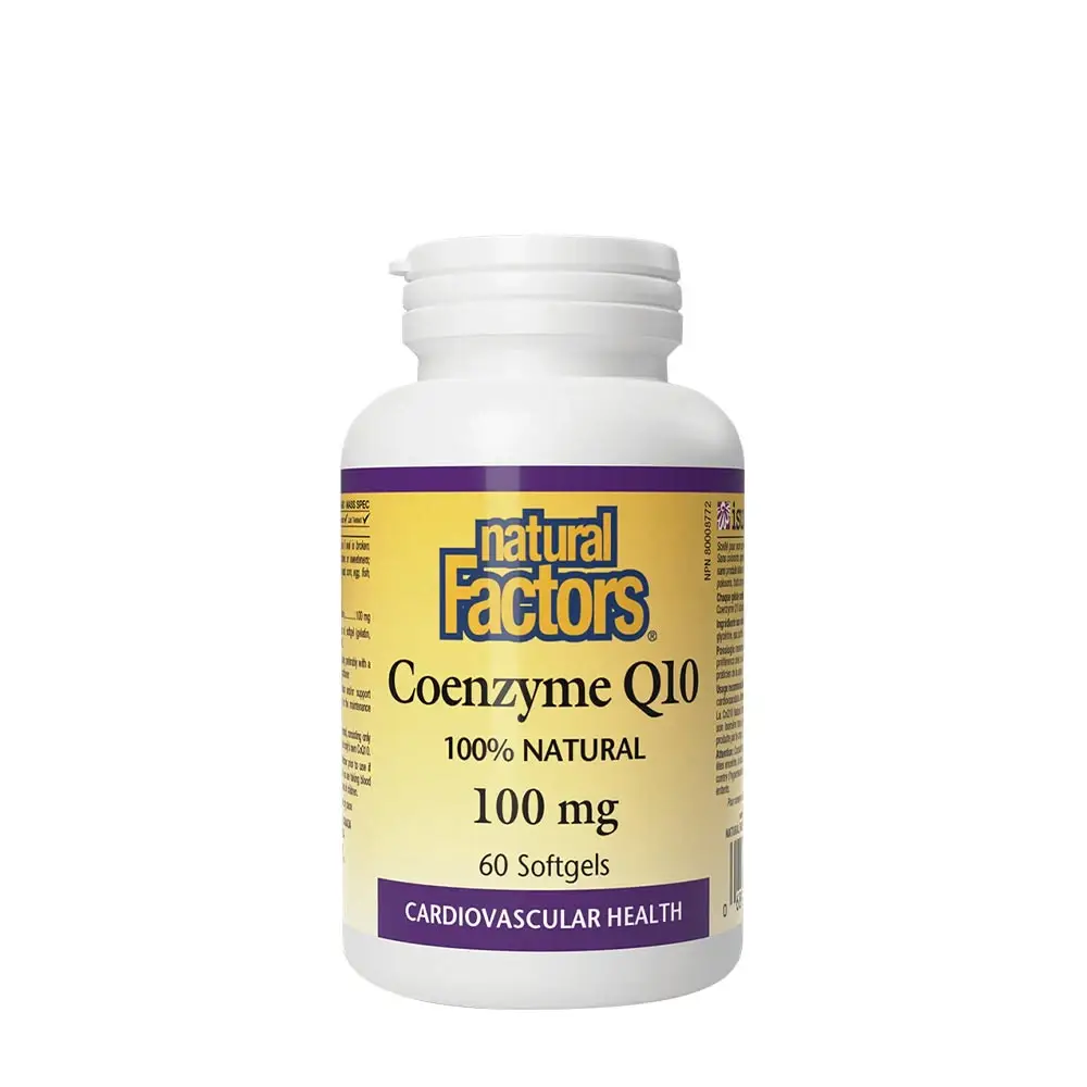 Natural Factors Coenzima Q10 100 % Natural 100 mg (60 cápsulas blandas) - Nuvalia