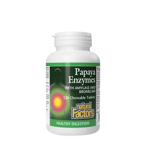 Natural Factors Papaya Enzymes with Amylase and Bromelain (120 Chewables) - Nuvalia