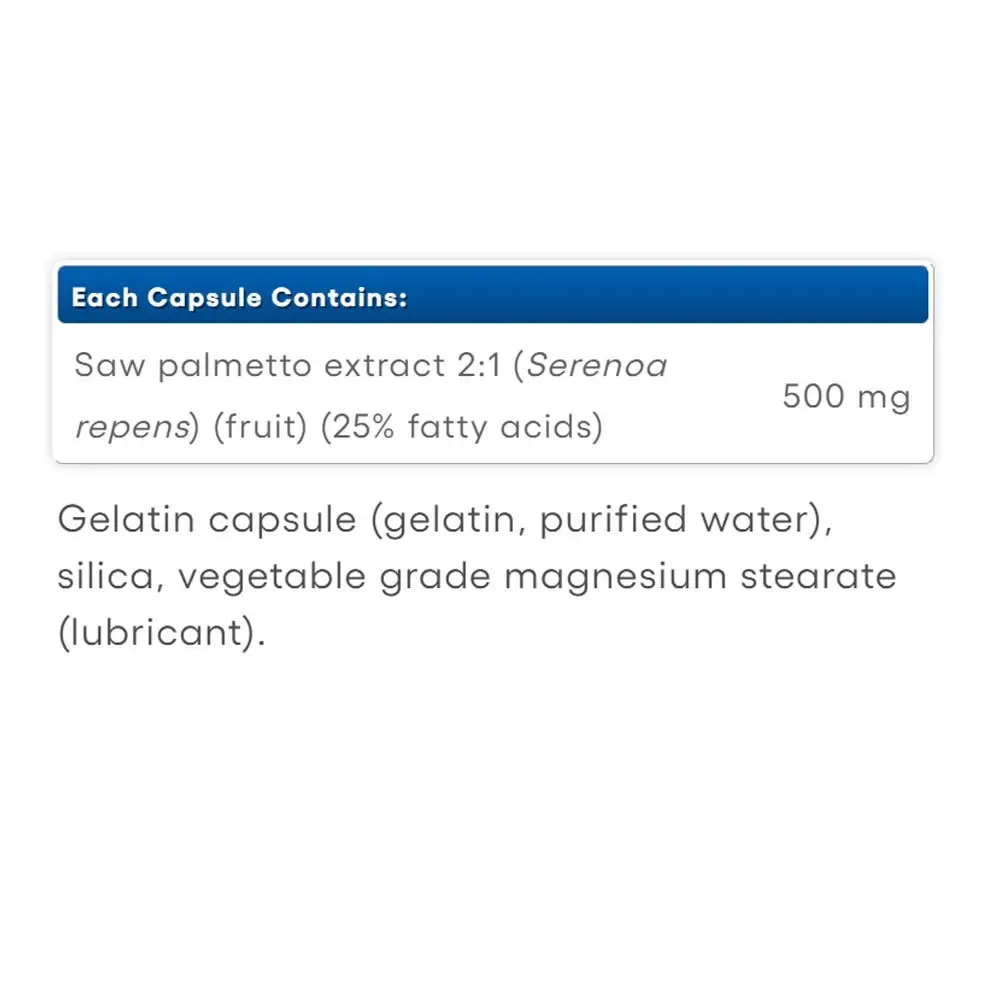 Natural Factors Saw Palmetto 500 mg (90 Cápsulas) - Imagen 4