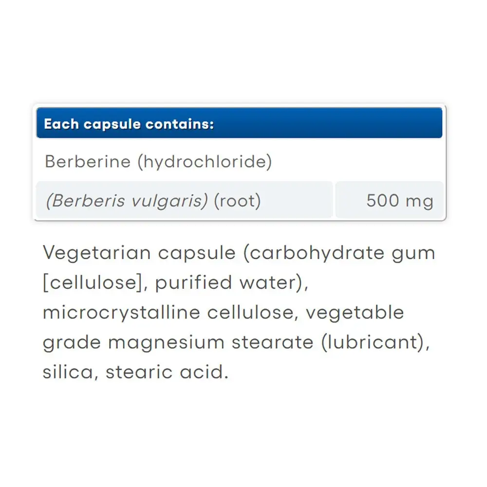 Natural Factors WellBetX Berberina 500 mg – 60 Cápsulas - Imagen 2