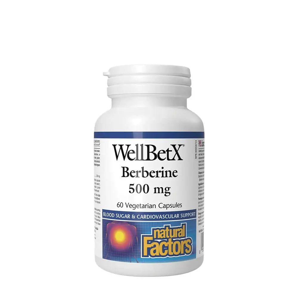 Natural Factors WellBetX Berberina 500 mg (60 cápsulas) - Nuvalia
