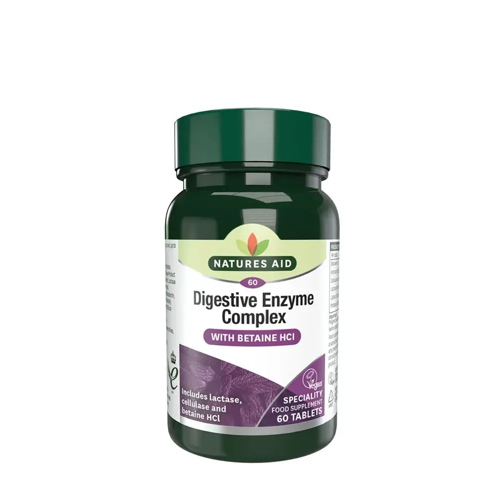 Complejo de enzimas digestivas de Natures Aid (60 comprimidos) - Nuvalia
