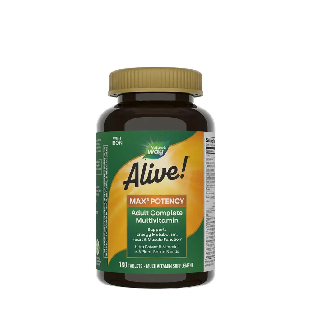 Natures Way Alive!® Max3 Potency Multivitamínico (180 comprimidos) - Nuvalia