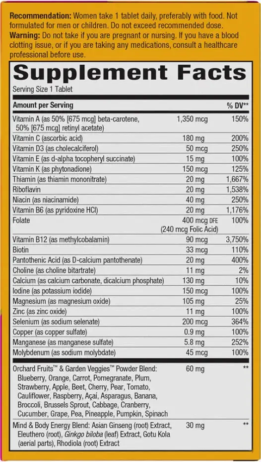 Natures Way Alive!® Women's 50+ Ultra Multivitamin (60 Comprimidos) - Imagen 7