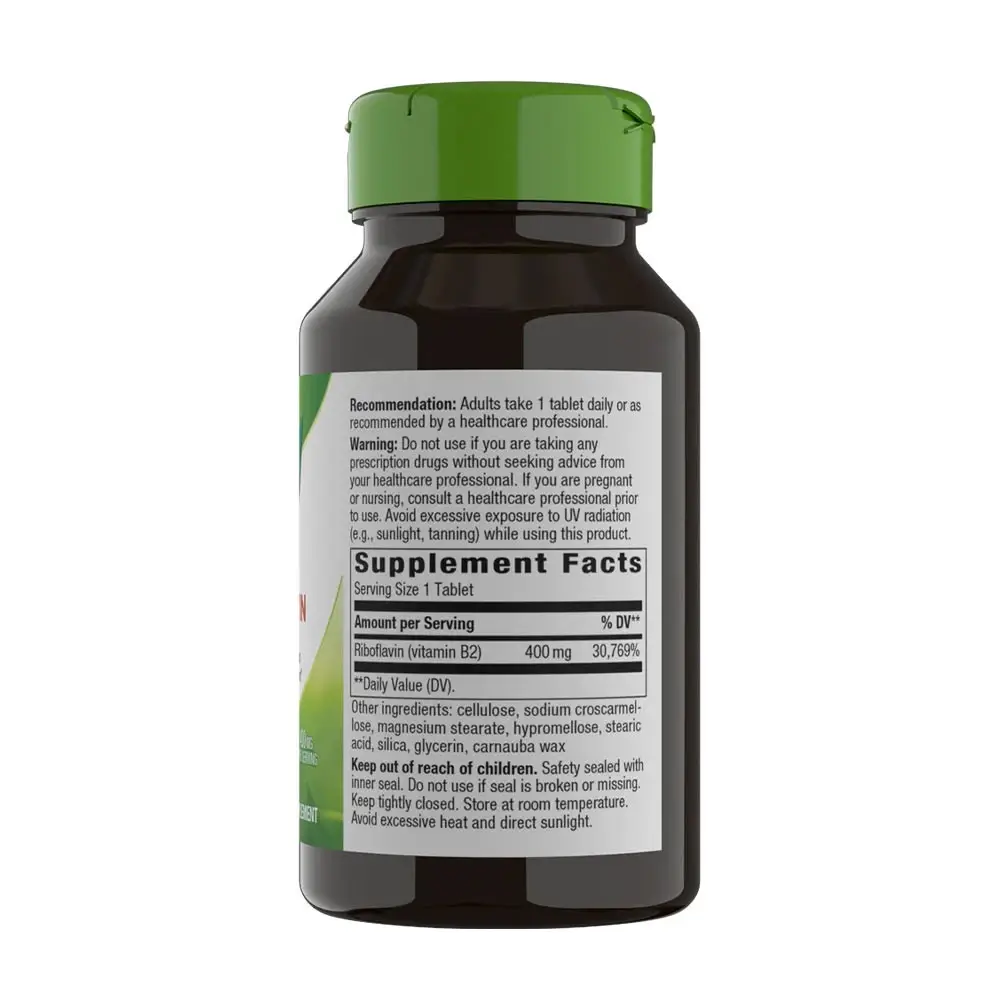 Natures Way Riboflavin Vitamina B2 (30 Comprimidos) - Imagen 2