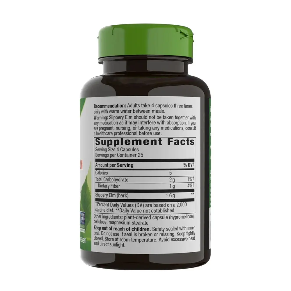 Natures Way Slippery Elm Bark (100 Cápsulas) - Imagen 2