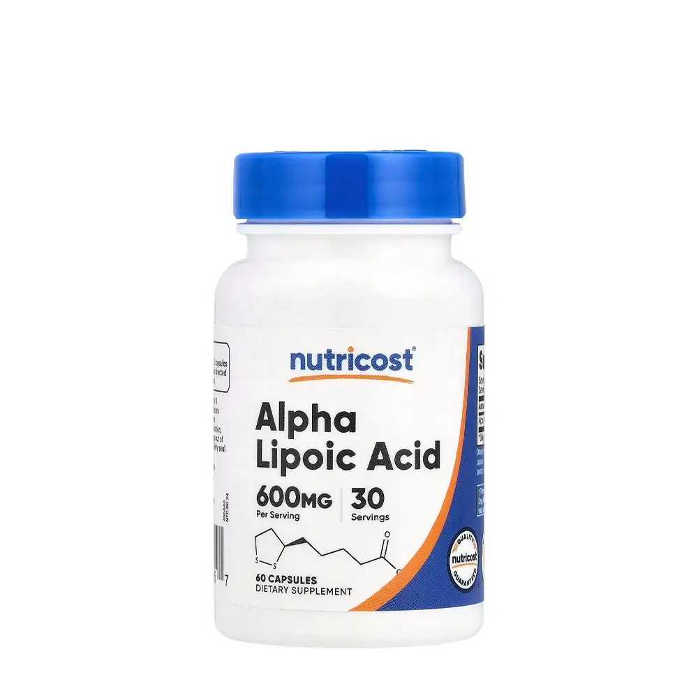 Ácido alfa-lipoico de Nutricost, 600 mg (60 cápsulas) - Nuvalia