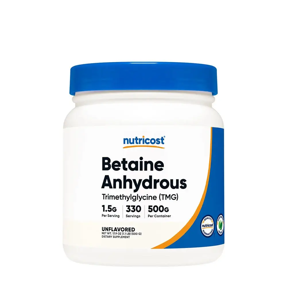 Nutricost Betaína anhidra (TMG) en polvo (500 g) - Nuvalia