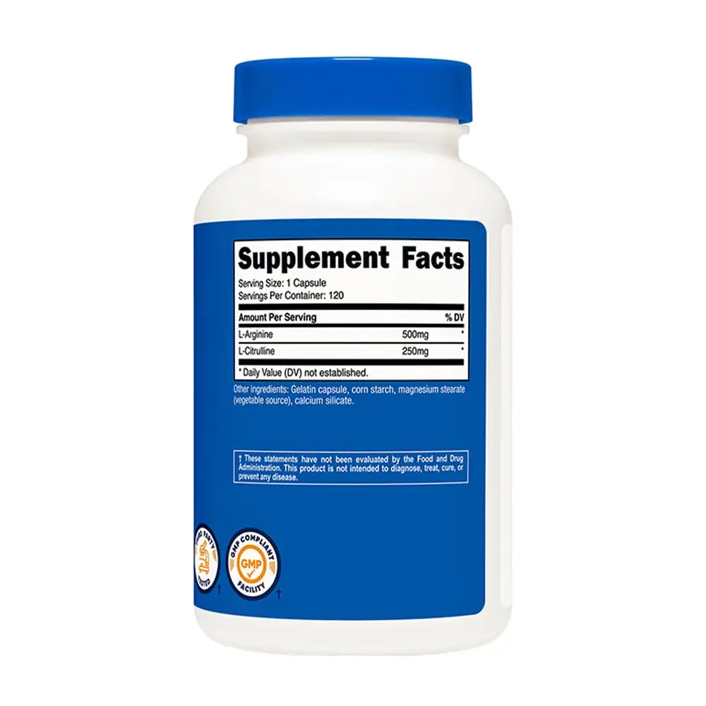 Nutricost L-Arginine L-Citrulline Complex Cápsulas (120 Cápsulas) - Imagen 2