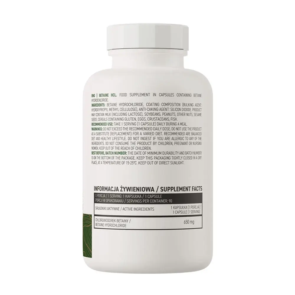 Ostrovit Betaine HCL Vege (90 Cápsulas) - Imagen 2