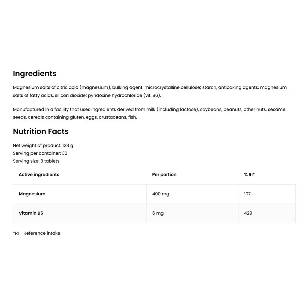 Ostrovit Magnesio Citrato 400 mg + B6 (90 Comprimidos) - Imagen 2
