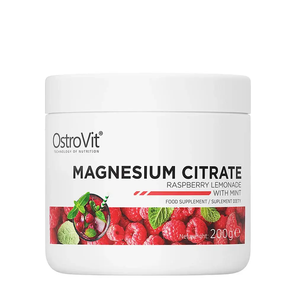 Ostrovit Citrato de magnesio - limonada de frambuesa con menta (200 g) - Nuvalia