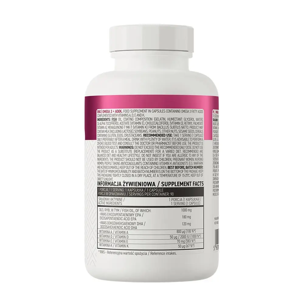 Ostrovit Omega 3 + ADEK (90 Cápsulas) - Imagen 2