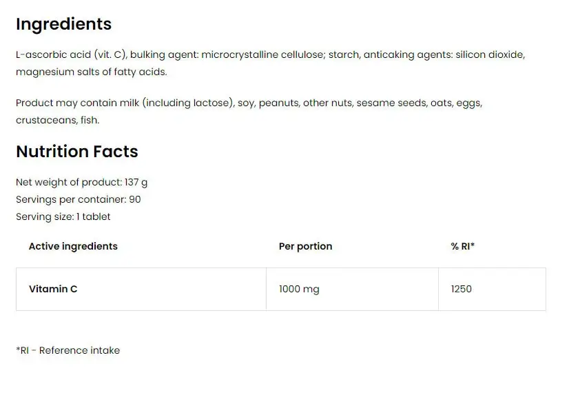 Ostrovit Vitamina C 1000 mg - 90 Comprimidos - Imagen 2