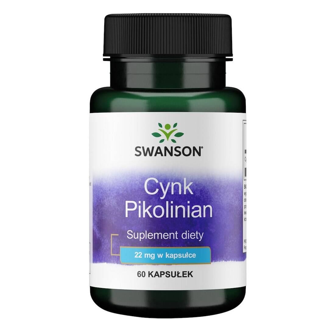 SWANSON Cink (picolinato) 22 mg, 60 cápsulas - Nuvalia