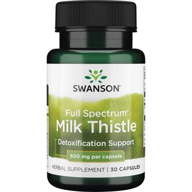 SWANSON FS Cardo mariano 500 mg, 30 cápsulas - Nuvalia