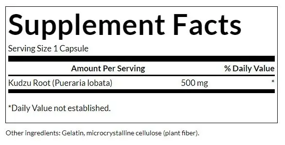 SWANSON Kudzu 500mg 60 cápsulas - Imagen 2