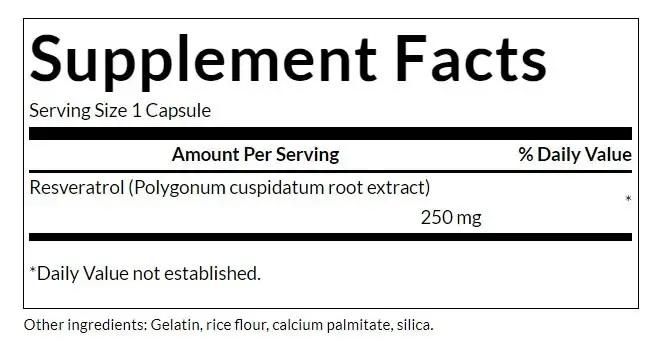 SWANSON Resveratrol 250mg - 30 cápsulas - Imagen 3