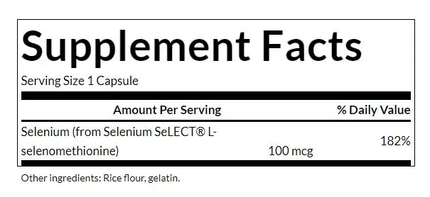 SWANSON Selen SeLECT 100mcg 200kaps - Imagen 2