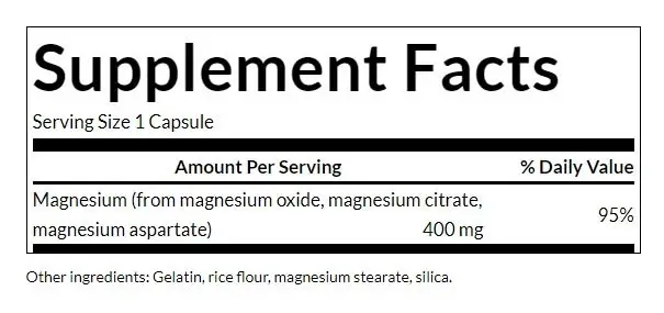 SWANSON Triple Magnesium Complex - 100 cápsulas - Imagen 2