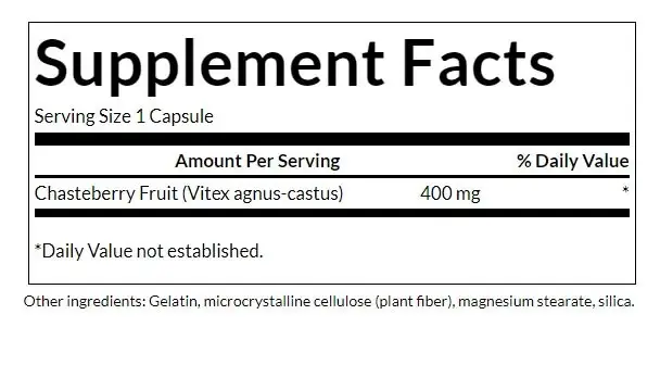 SWANSON Vitex (Chasteberry) 400mg 120 cápsulas - Imagen 2
